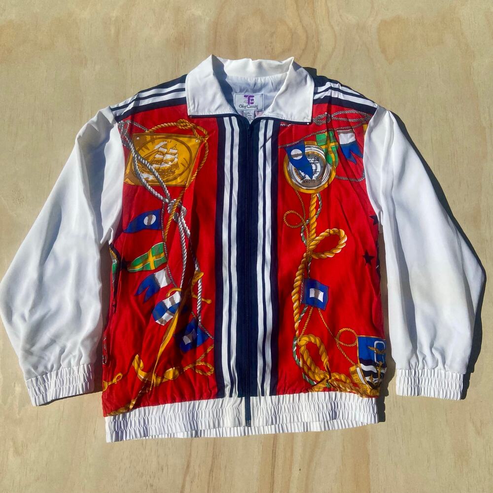 VTG Oleg Cassini Multicolor Ladies Boat Life Jacket Women Size Large